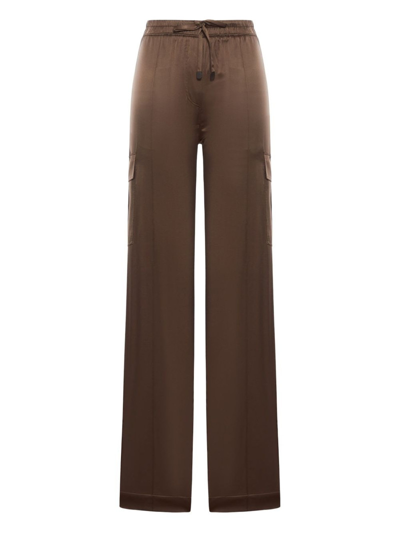elasticated-waist cargo-pockets trousers 1