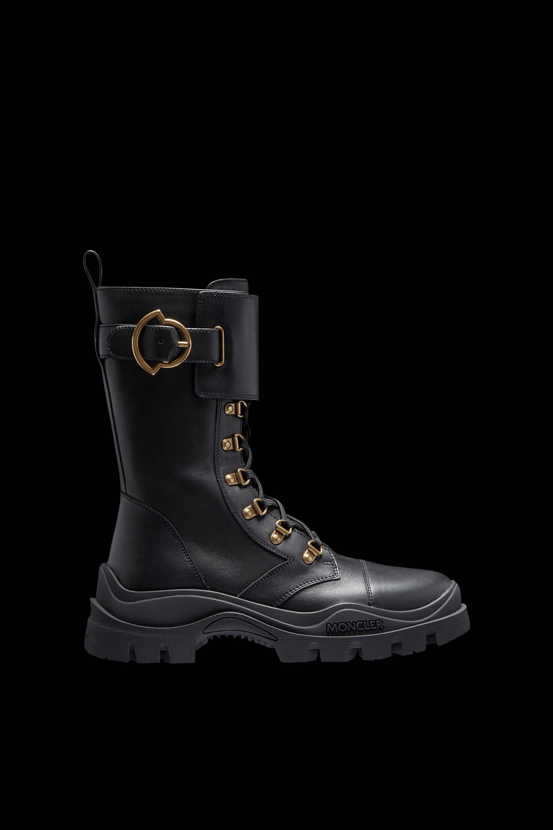 【MONCLER】Larue バックル レースアップ ブーツ Moncler Larue Buckle Lace-Up Boots | REVERSIBLE