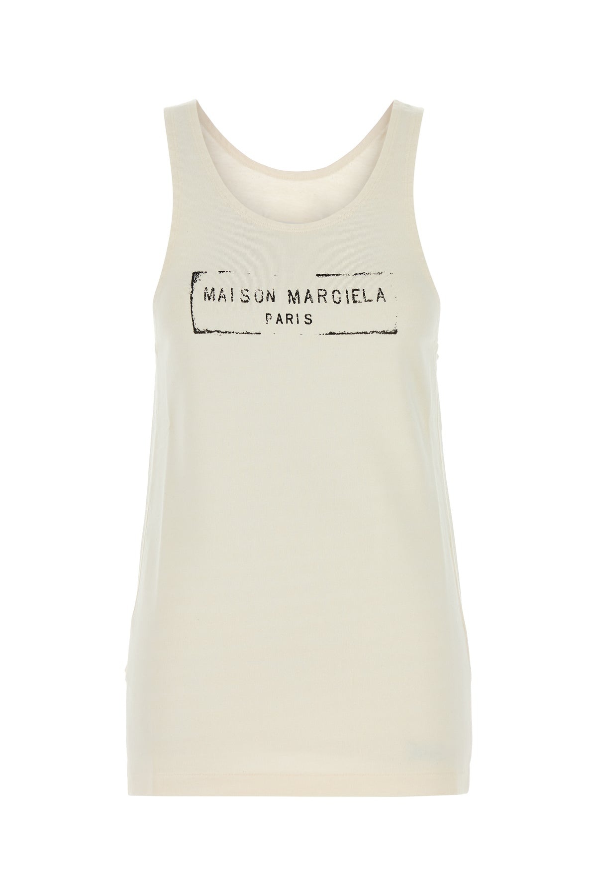 Ivory viscose blend tank top - 1
