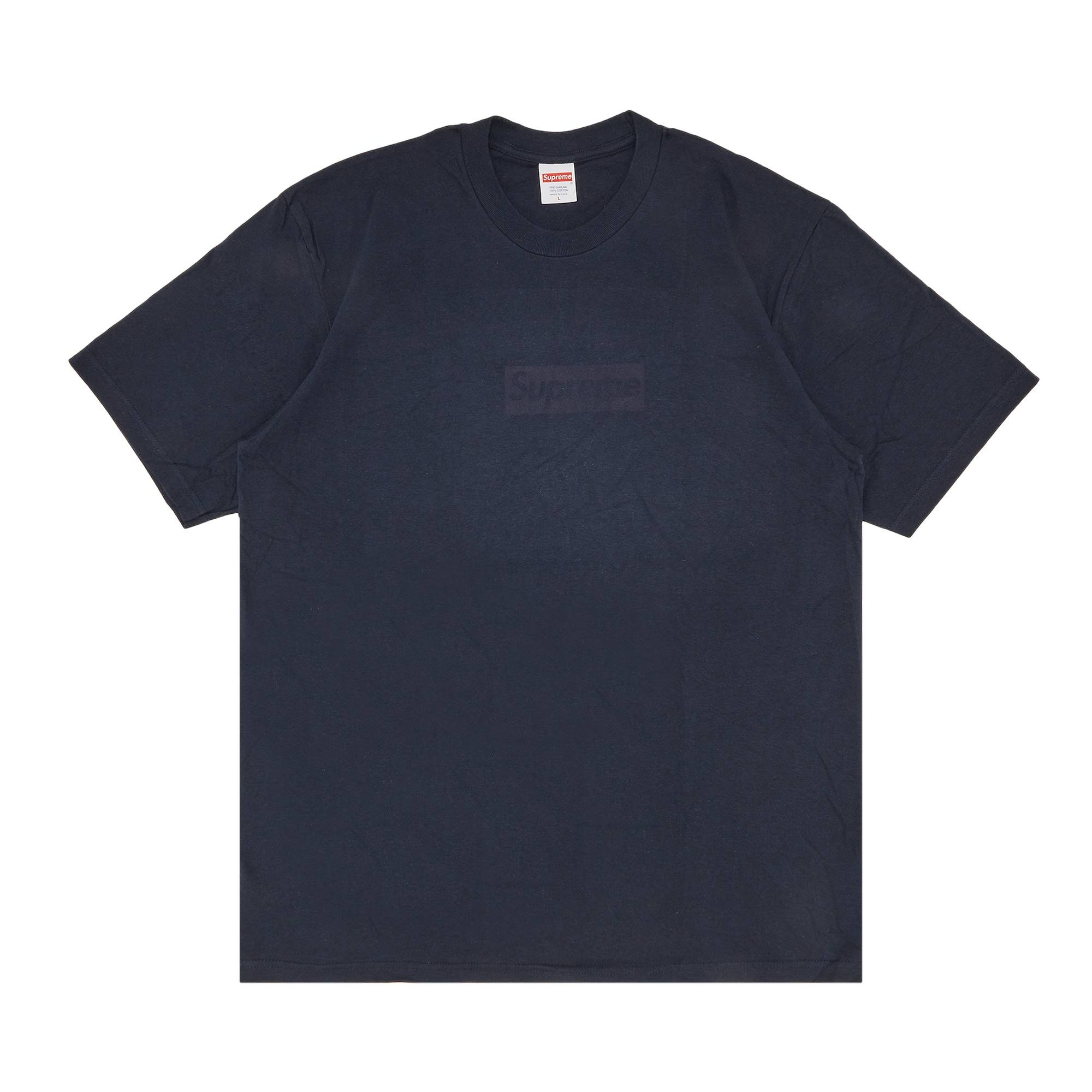 Supreme Tonal Box Logo Tee 'Navy' - 1