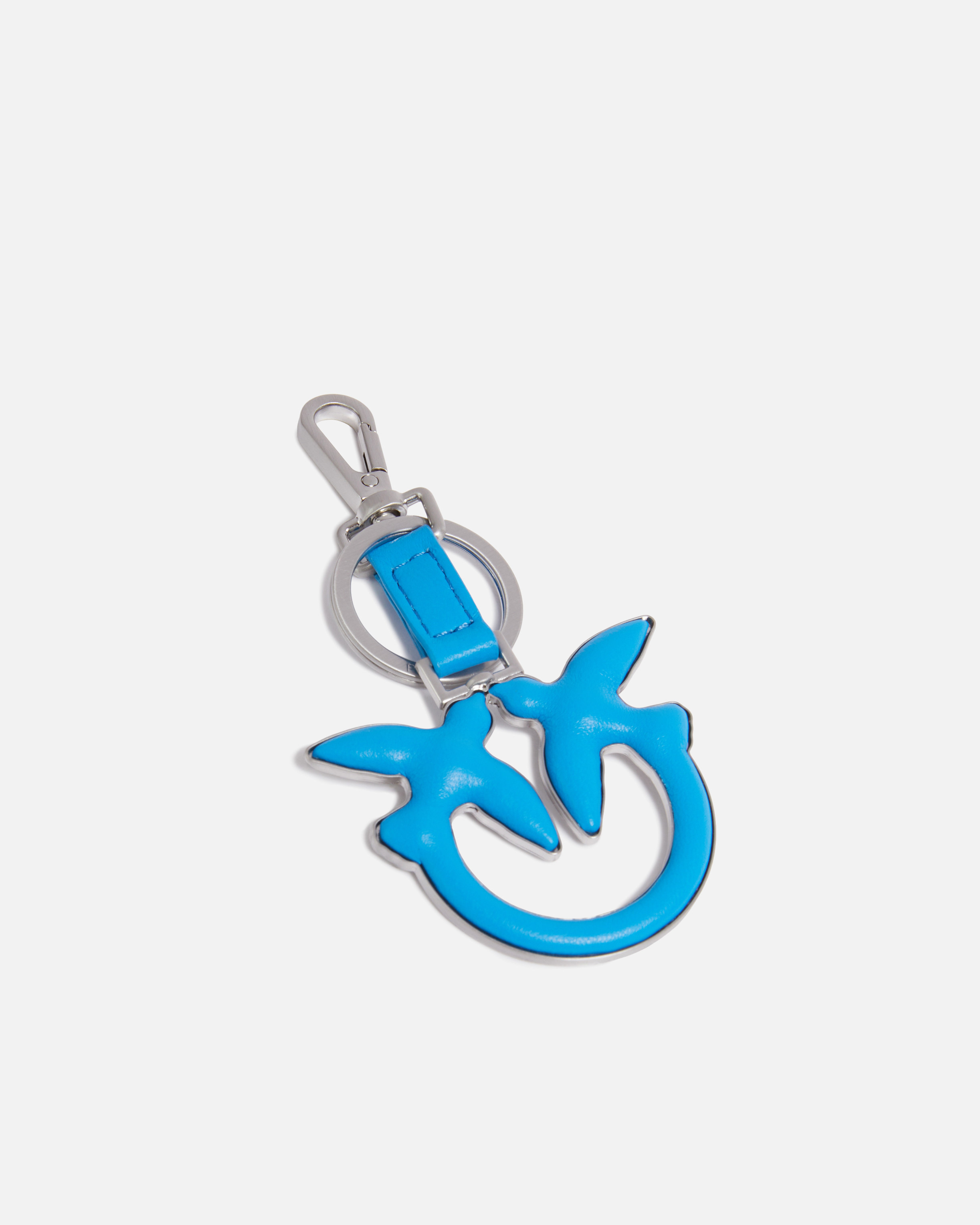 LEATHER KEY RING WITH CARABINER AND LOGO - 2