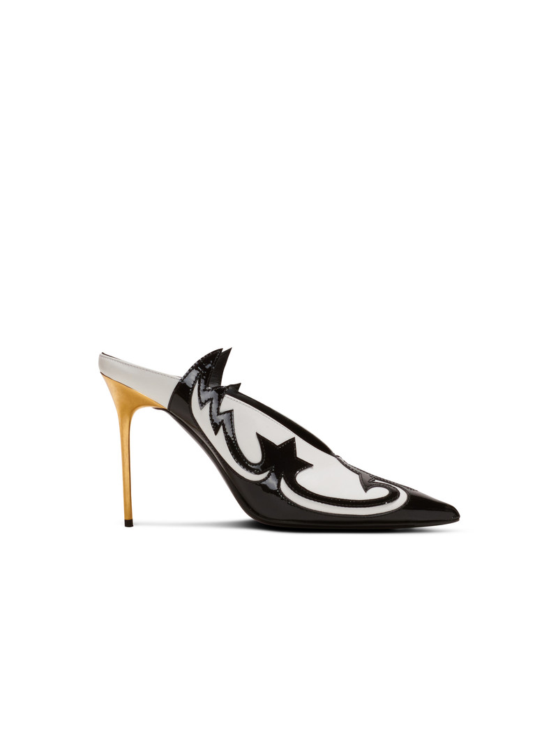 Ruby Western mules in patent leather 1
