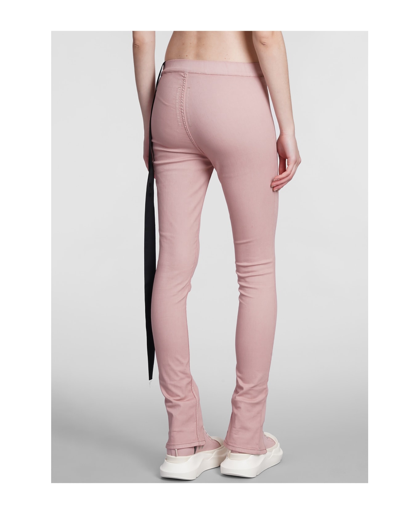 Slit Front Leggins Leggings In Rose-pink Cotton - 3
