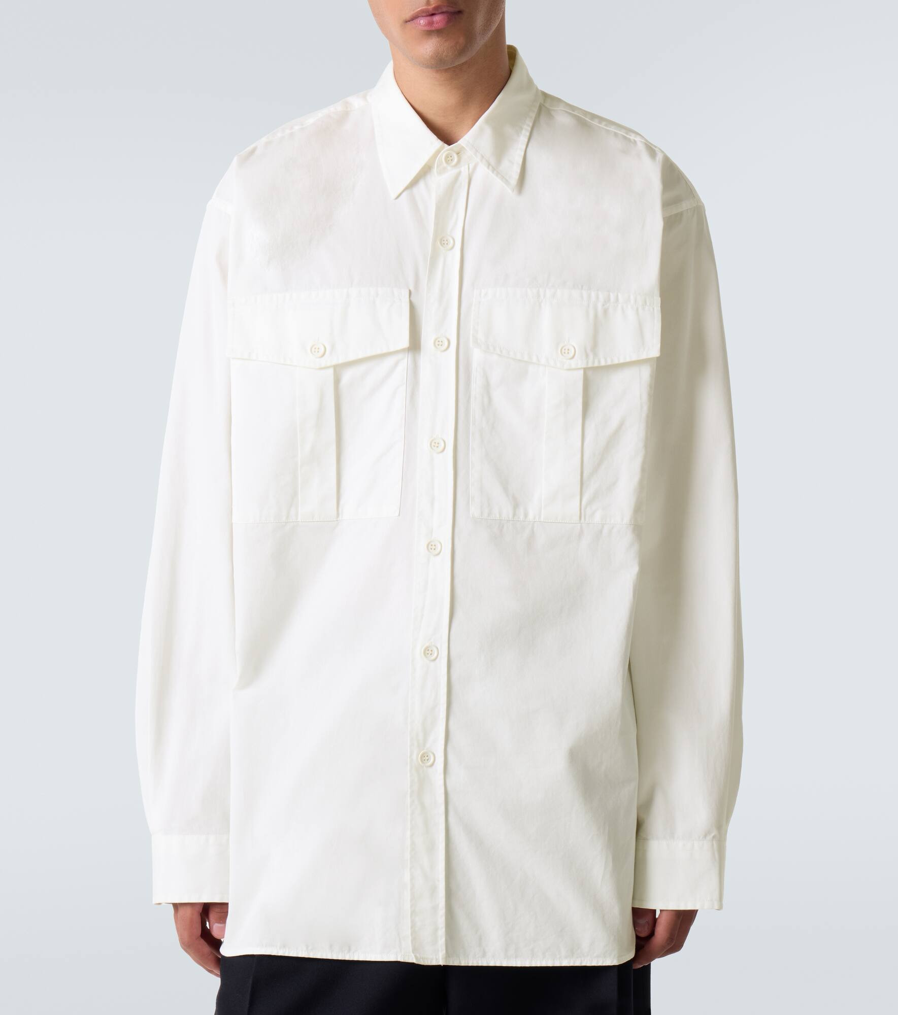 Oversized cotton twill shirt - 3