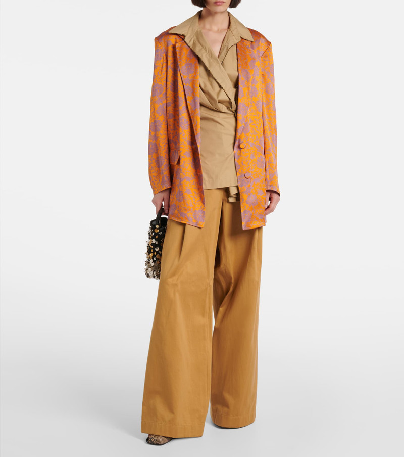 Dries Van Noten Floral jacquard blazer outlook