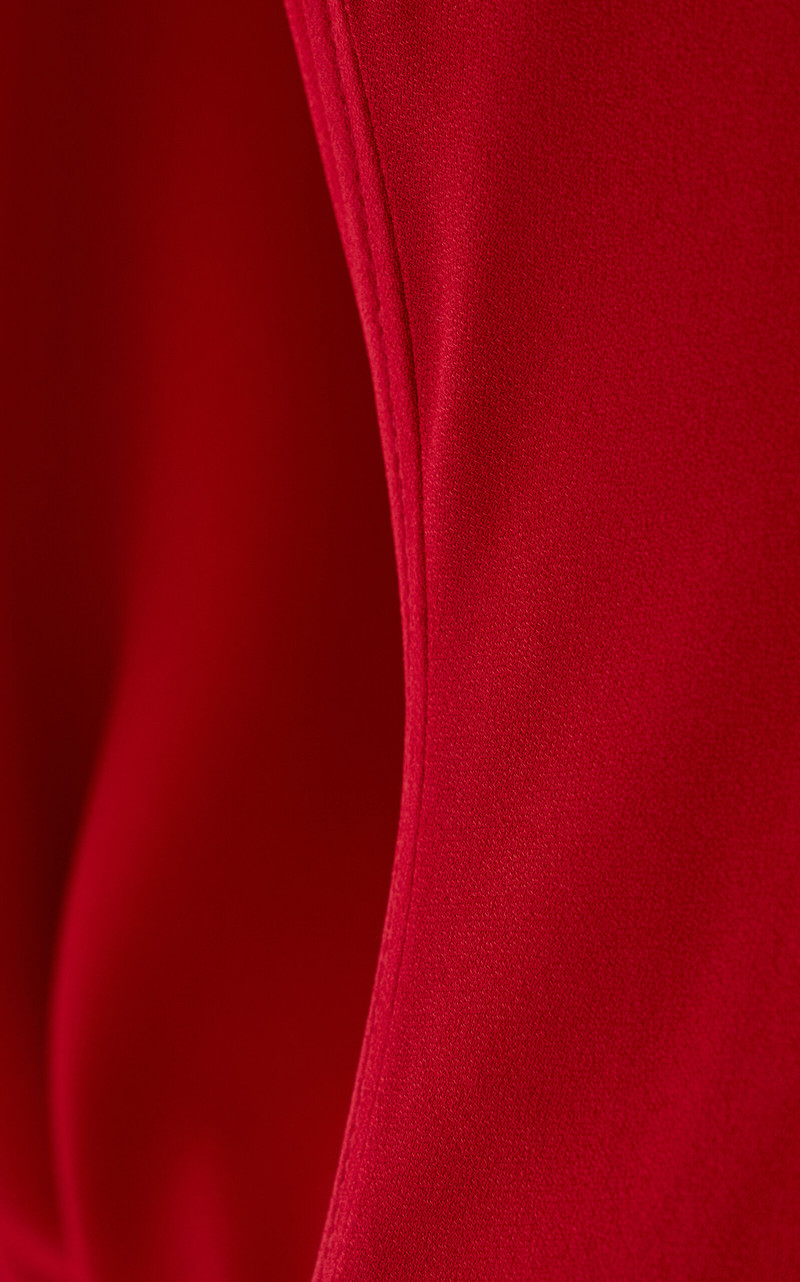 Draped Bias-Cut Midi Dress red 5