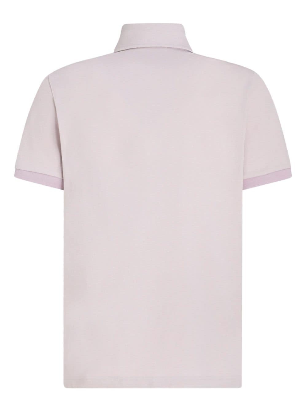 Pegaso-embroidered cotton polo shirt - 6