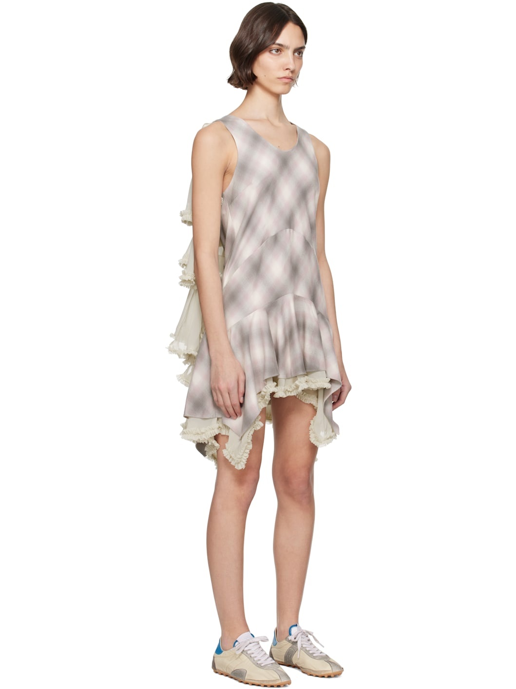 Purple & Off-White Phlox Minidress - 2