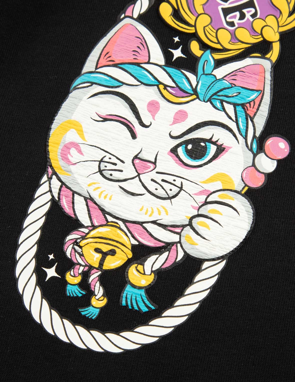 DARUMA AND FORTUNE CAT PRINT DAICOCK LOOSE FIT SWEATPANTS - 10