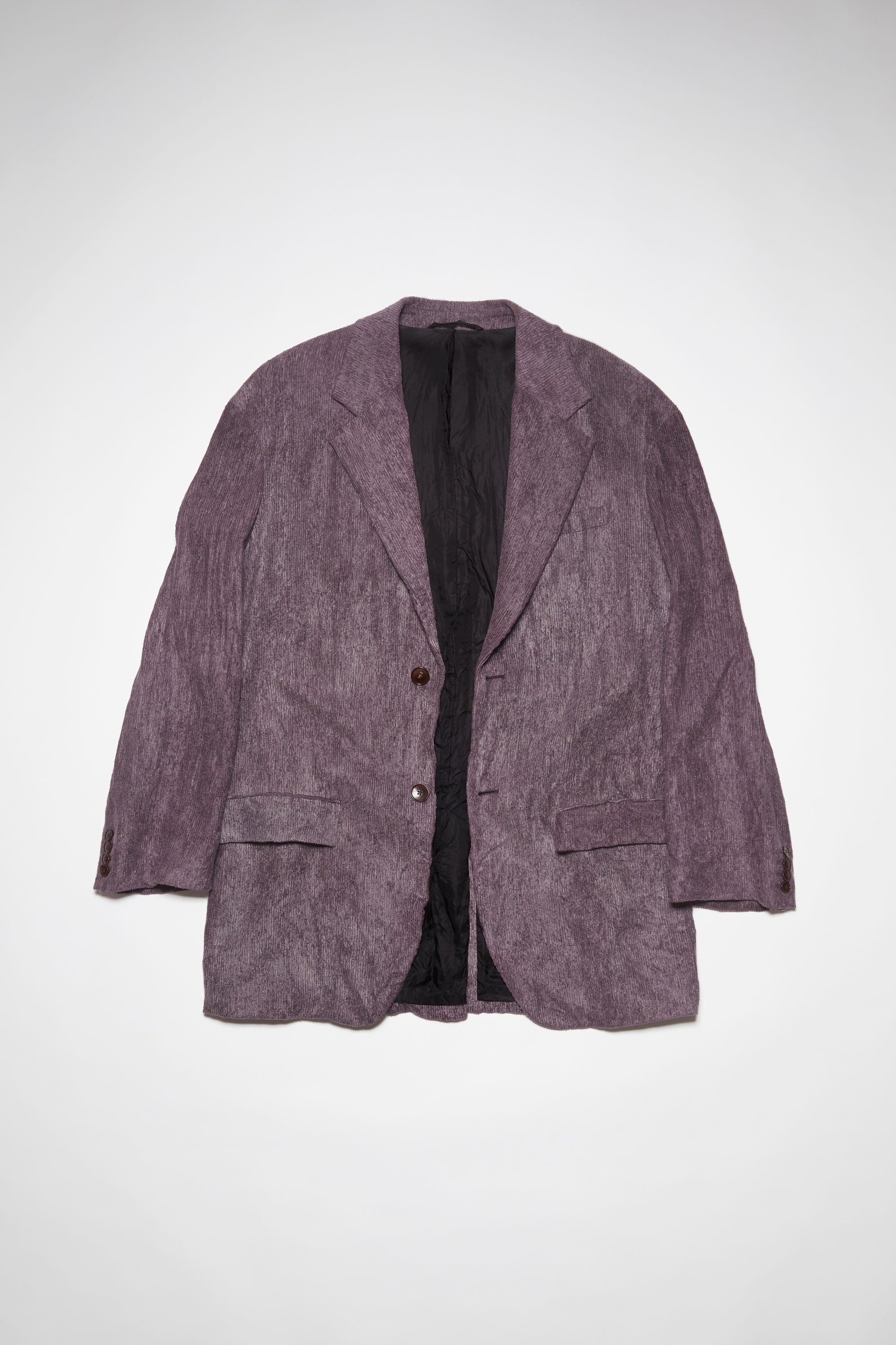 Single-breasted corduroy jacket - Aubergine purple - 7