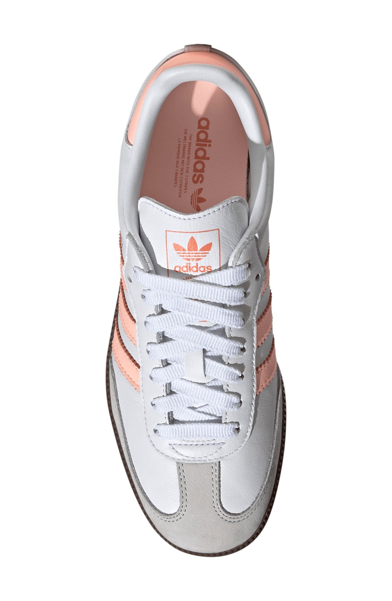 adidas Samba OG Sneaker in White/orange/coral at Nordstrom - 4