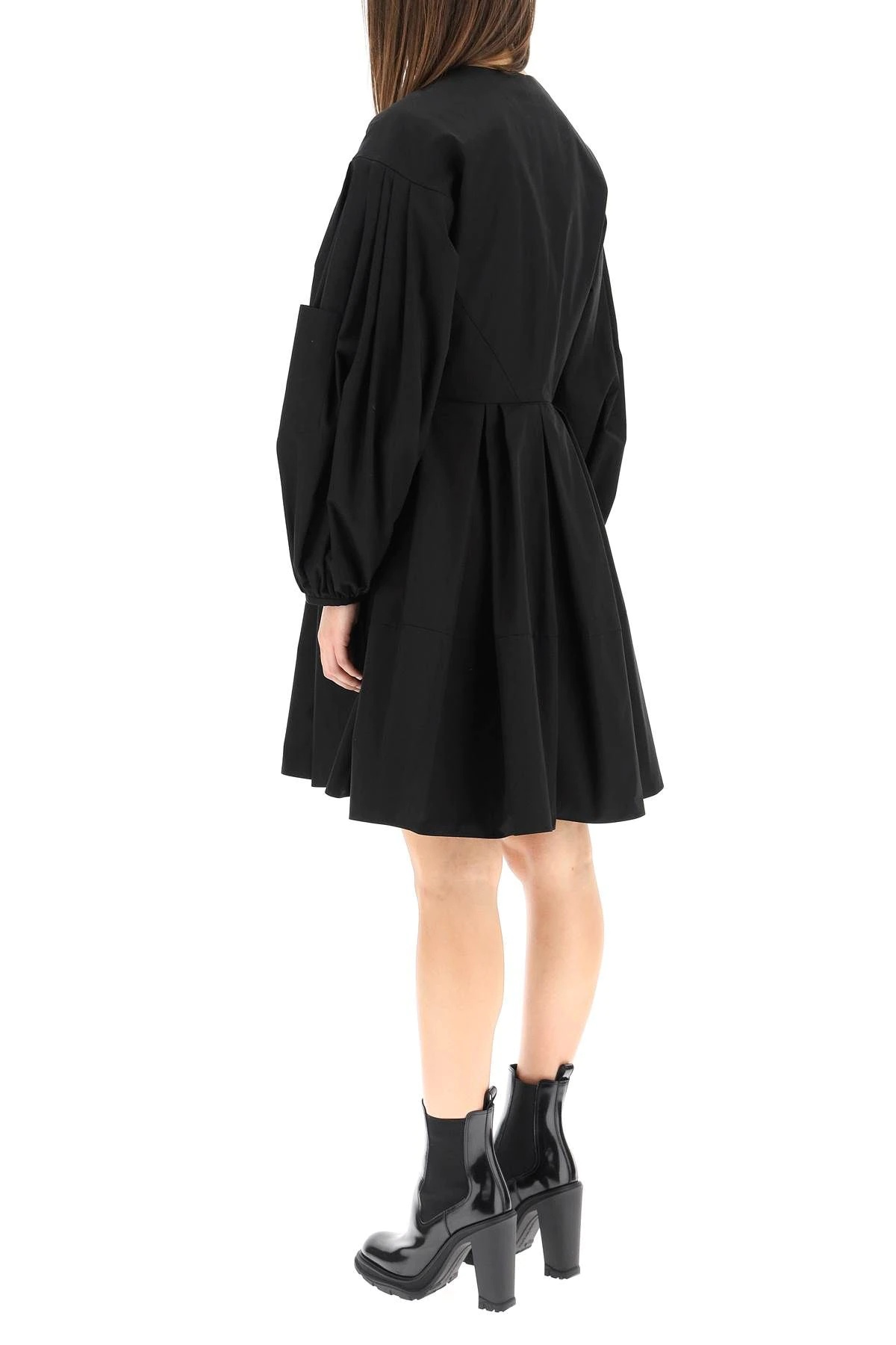 BLOUSON SLEEVE MINI DRESS - 4