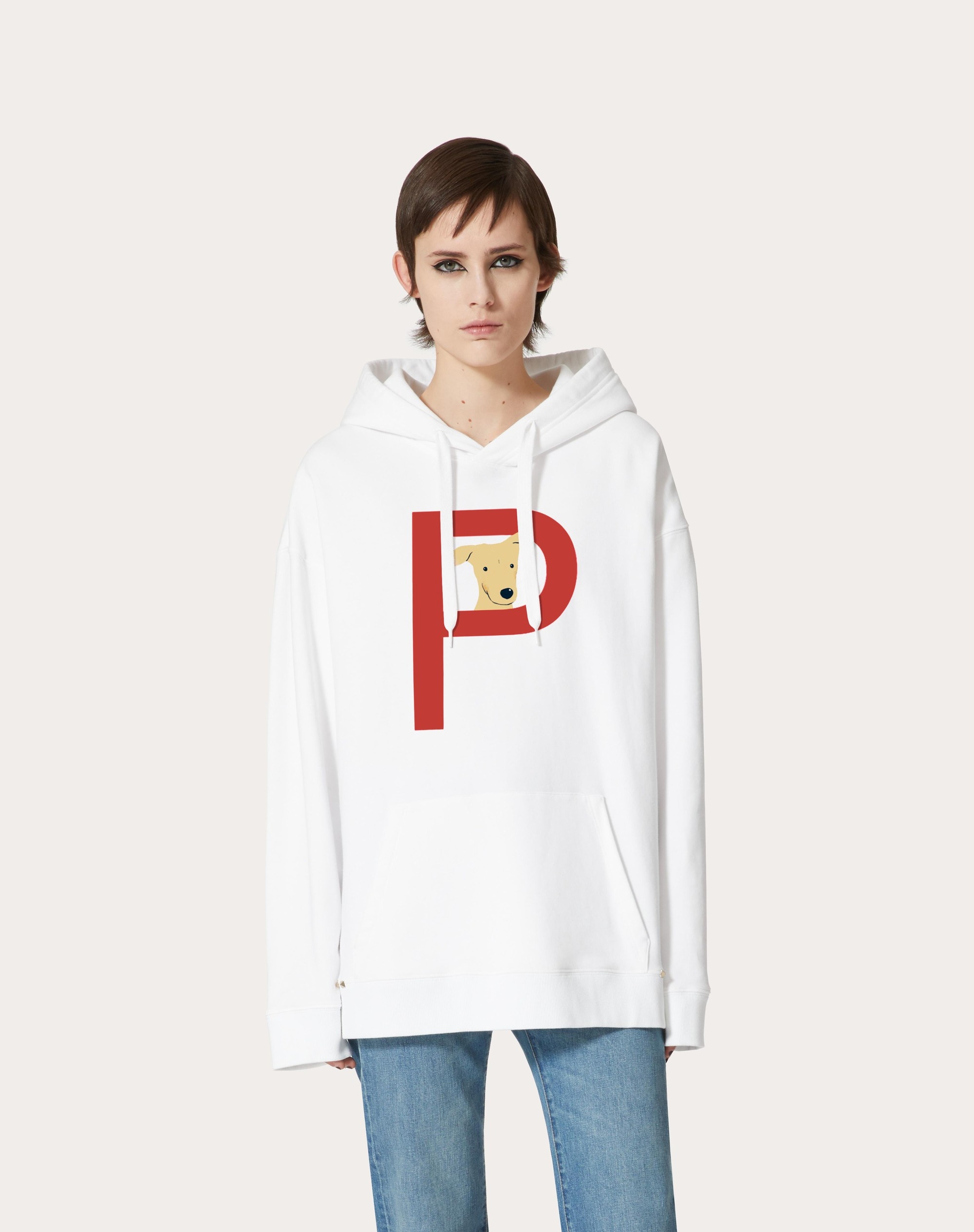 VALENTINO GARAVANI ROCKSTUD PET CUSTOMISABLE UNISEX HOODED SWEATSHIRT - 4