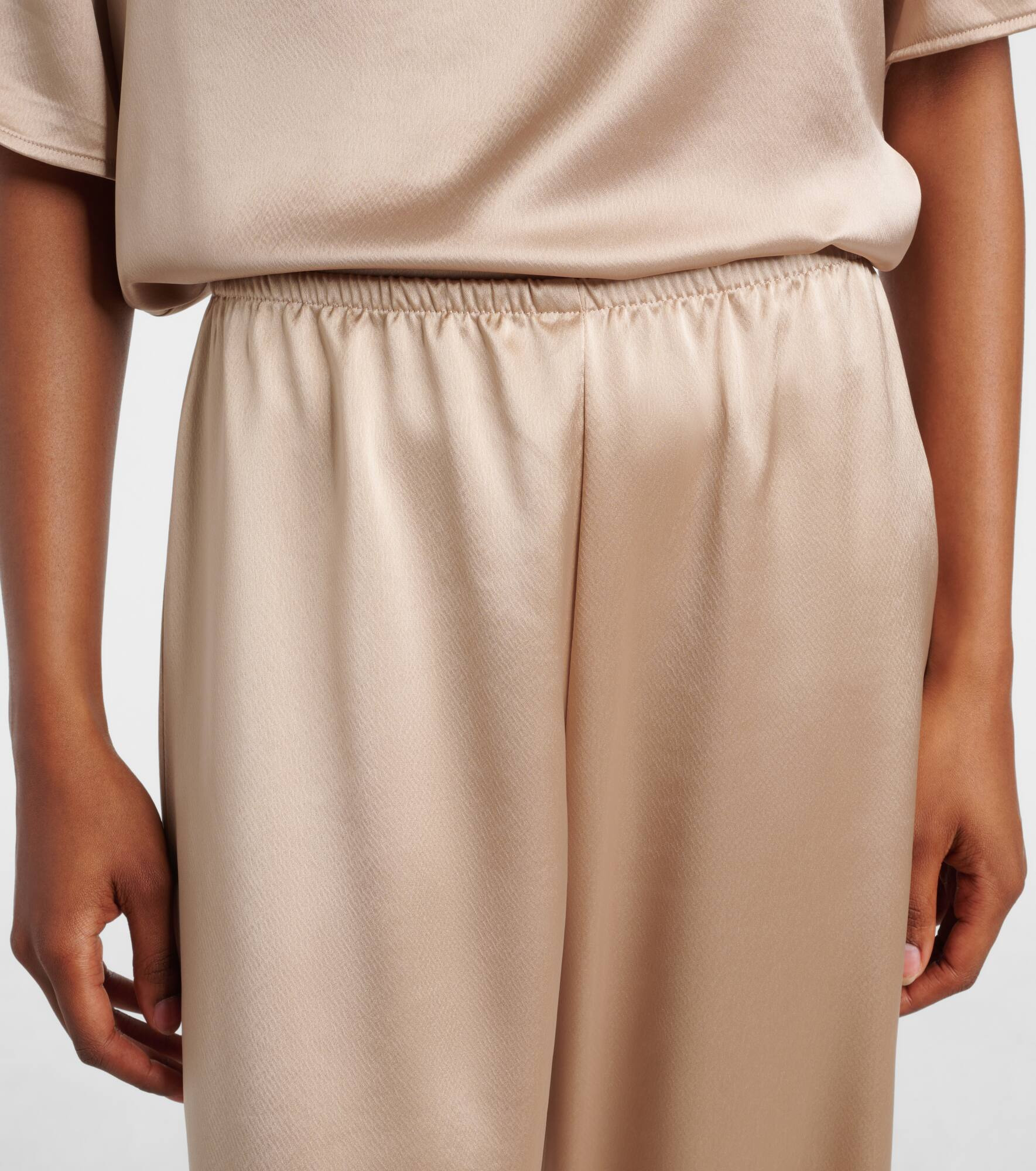 Barb mid-rise satin wide-leg pants - 4