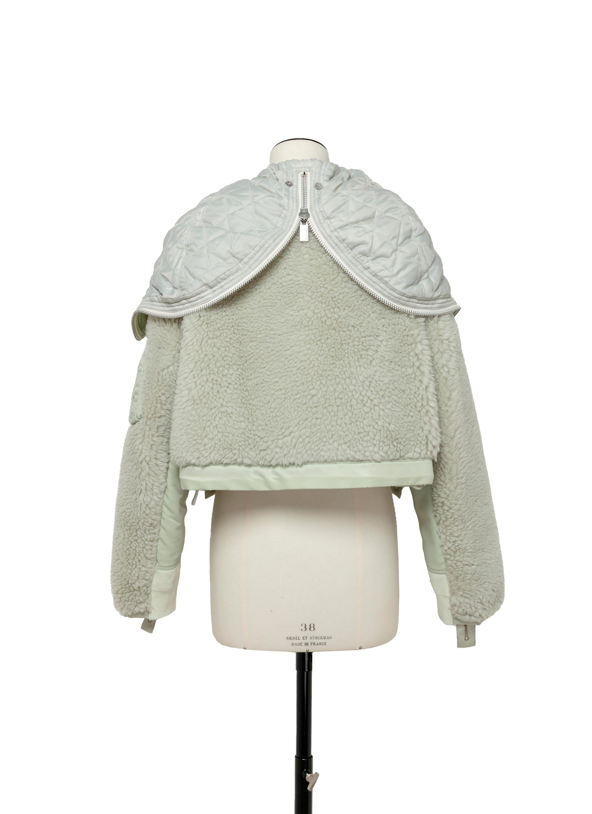 sacai Faux Shearling x Nylon Twill Blouson | sacai | REVERSIBLE
