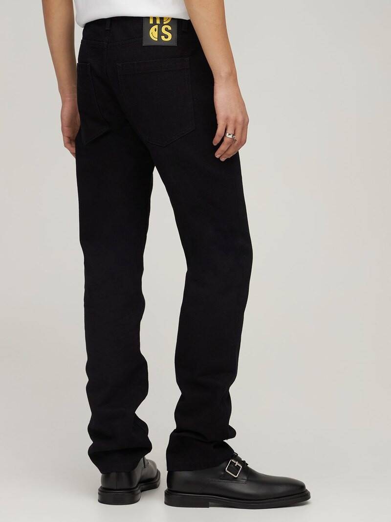 Raf Simons SMILEY SLIM COTTON DENIM JEANS outlook