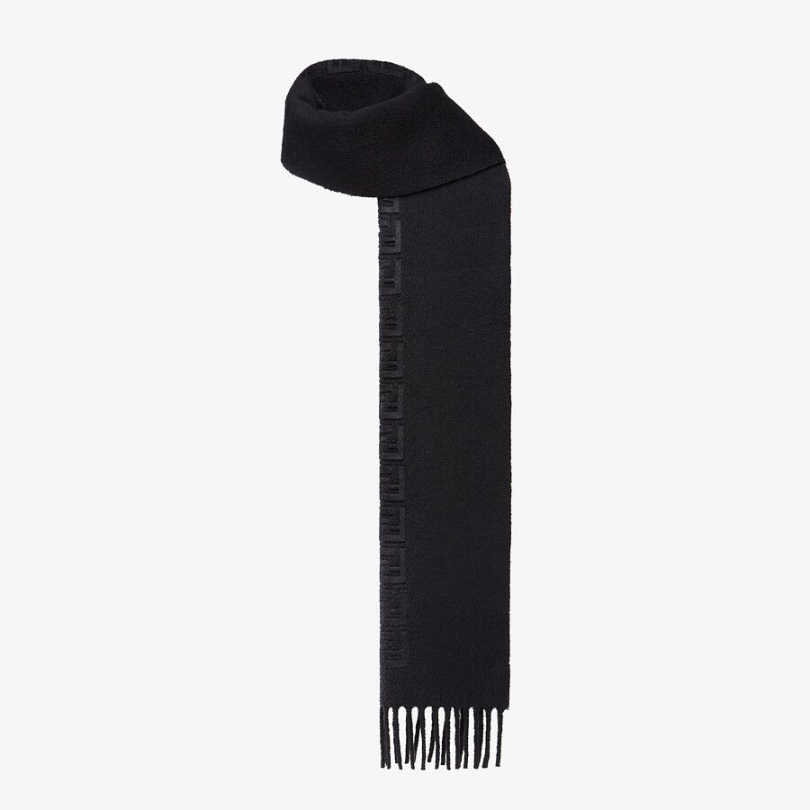 Black cashmere scarf - 2