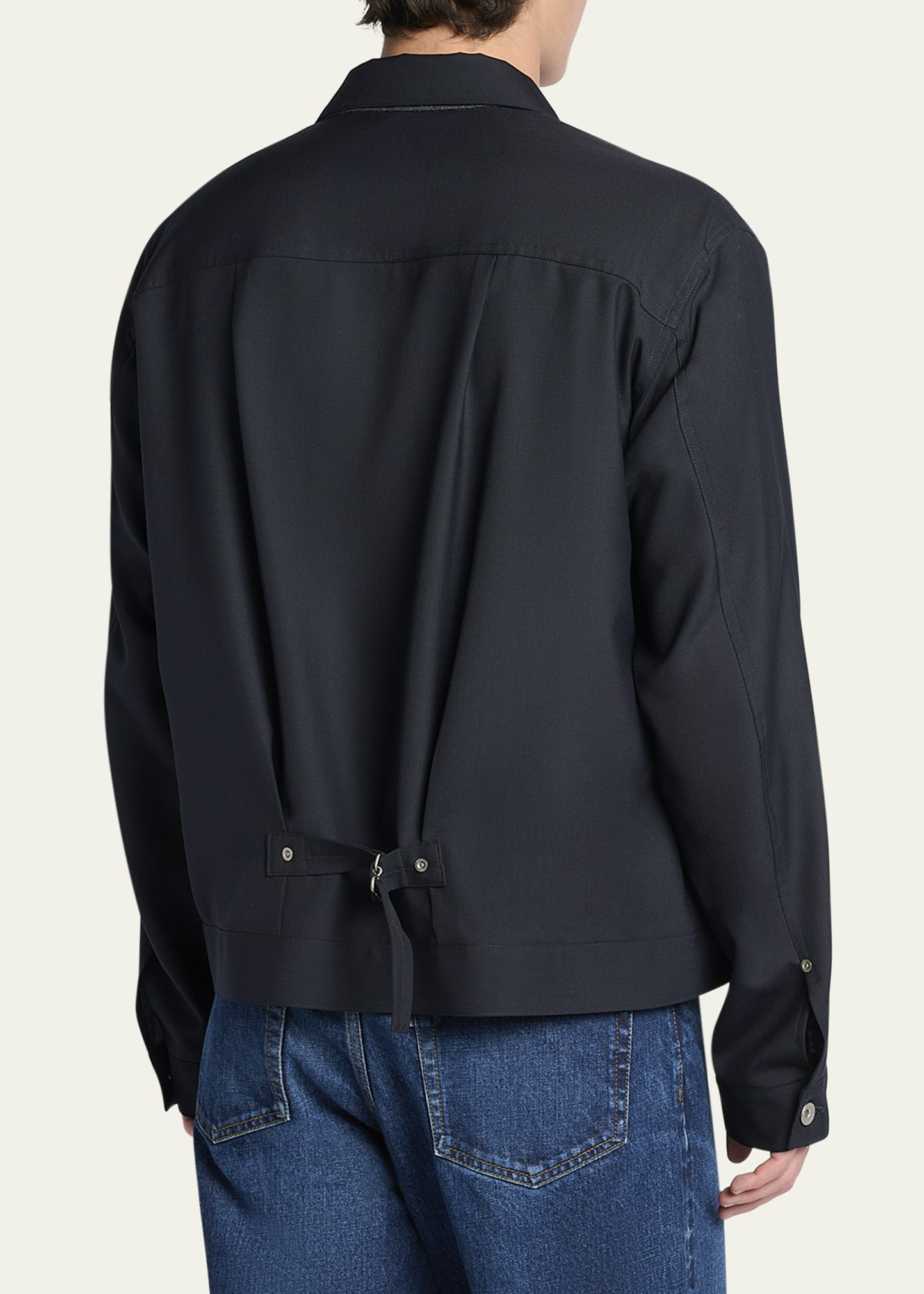 Men's Wool-Blend Suiting Trucker Jacket - 3