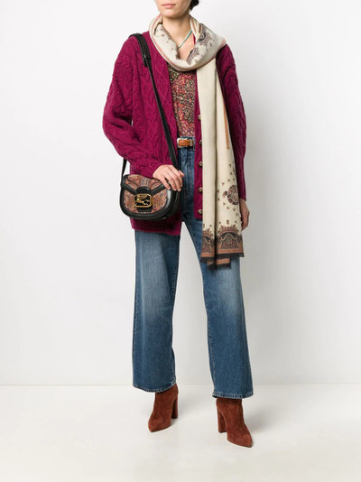 Etro oversized cable-knit cardigan outlook