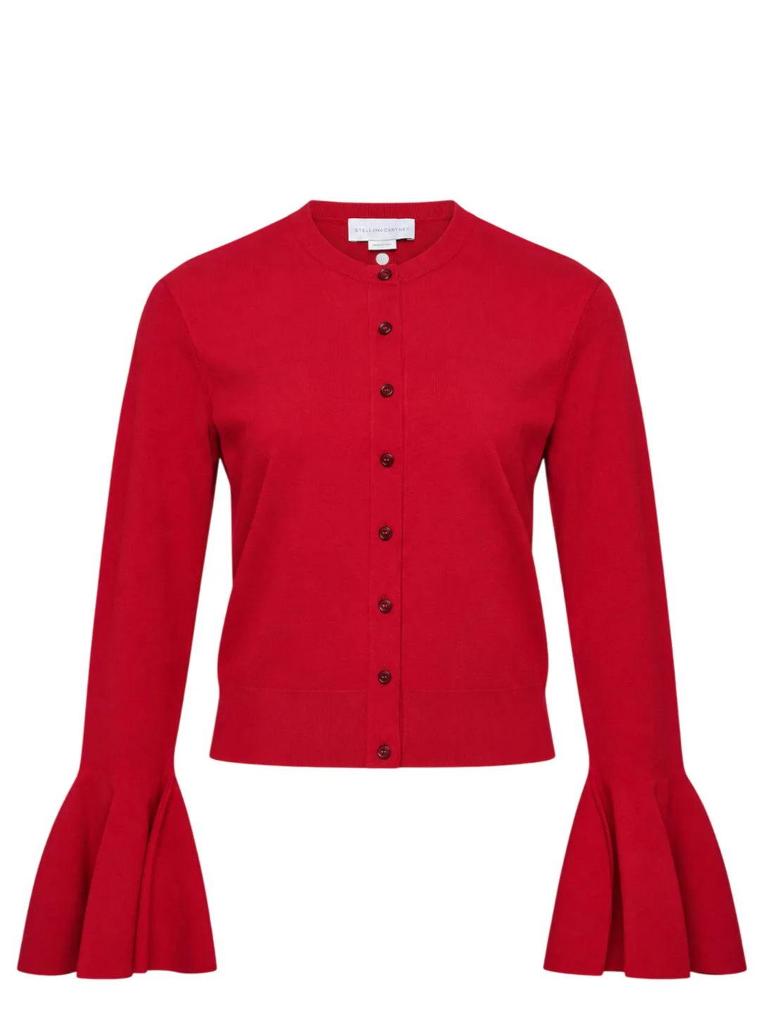 Compact Knit Bell Sleeve Cardigan - 1