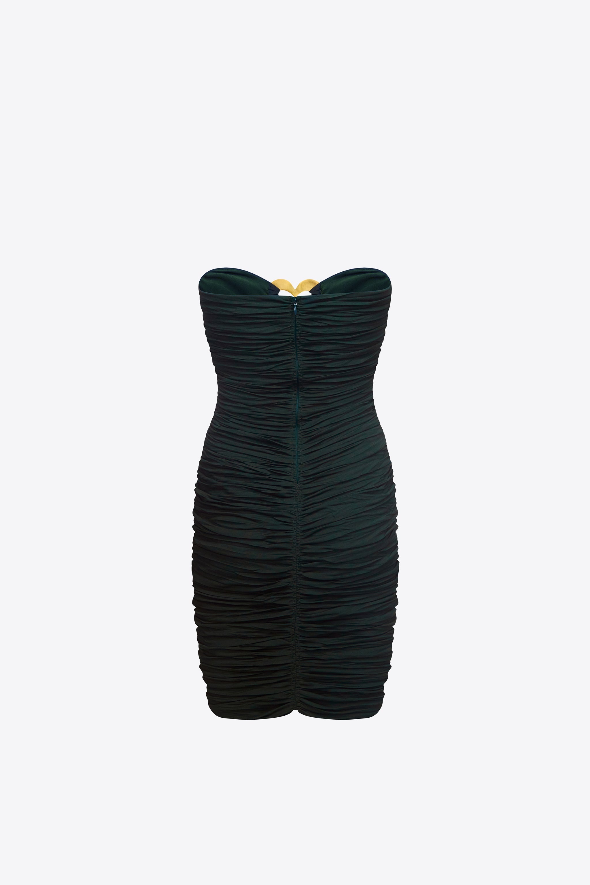 HEART RUCHED STRAPLESS MINI DRESS - 2