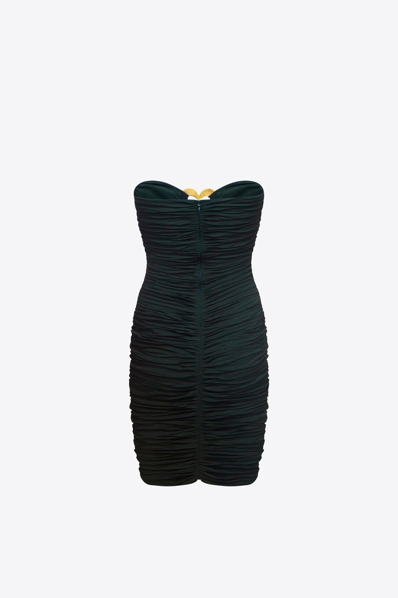 AREA HEART RUCHED STRAPLESS MINI DRESS outlook