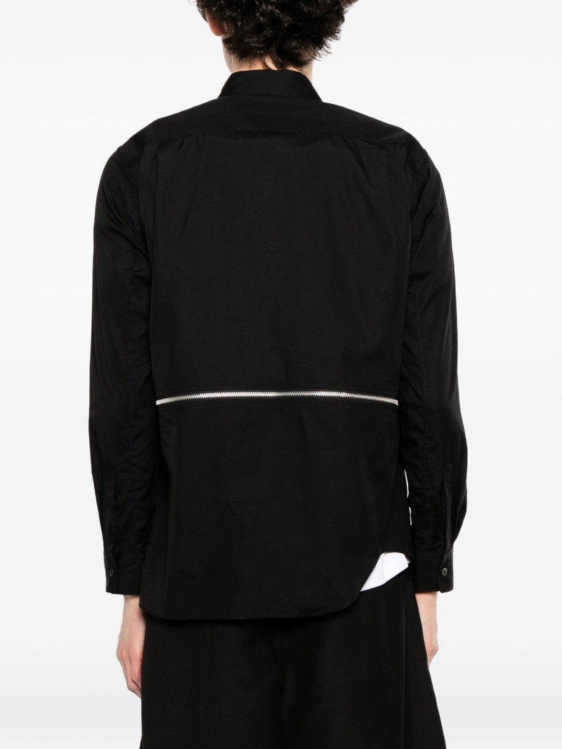 zip-detail cotton shirt 5