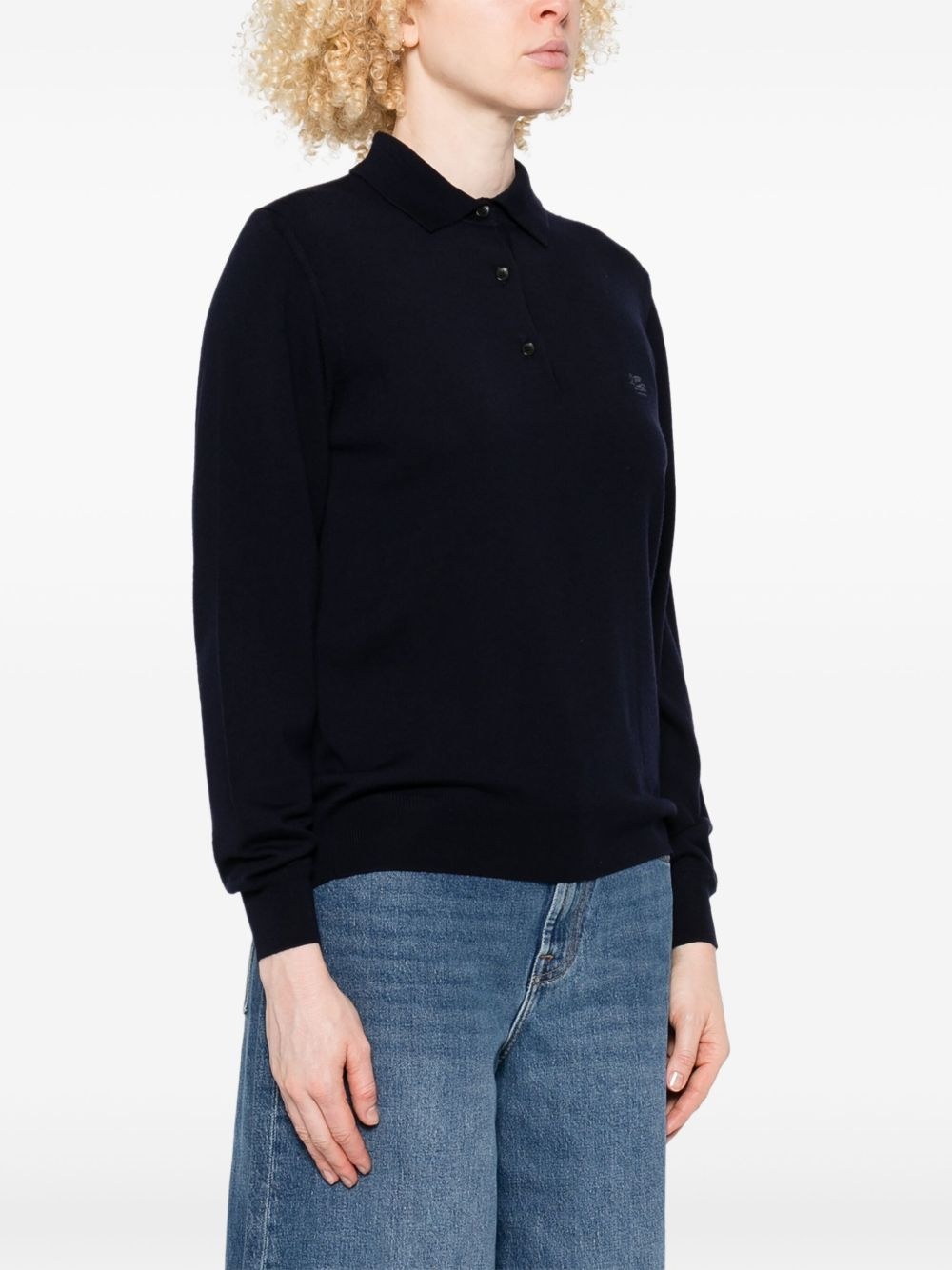 polo-collar sweatshirt - 3