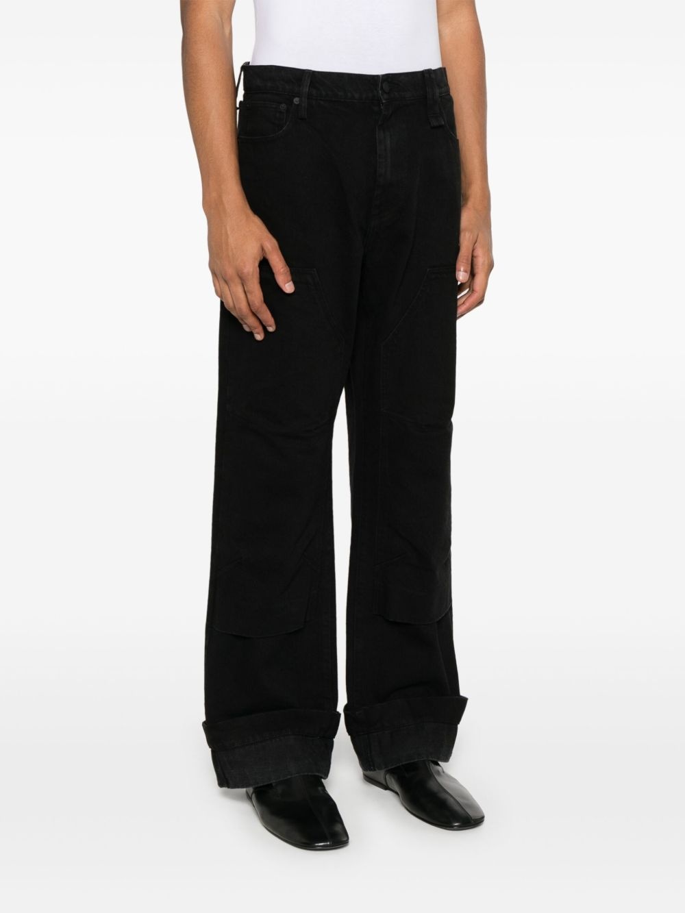 embellished workwear jeans - 3