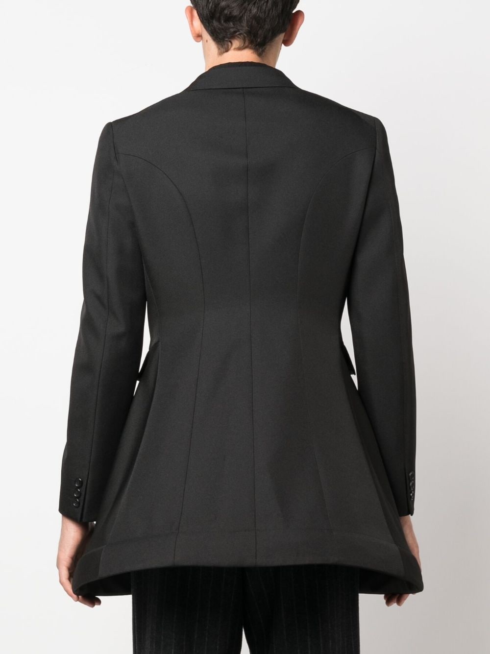 flared single-breasted coat - 8