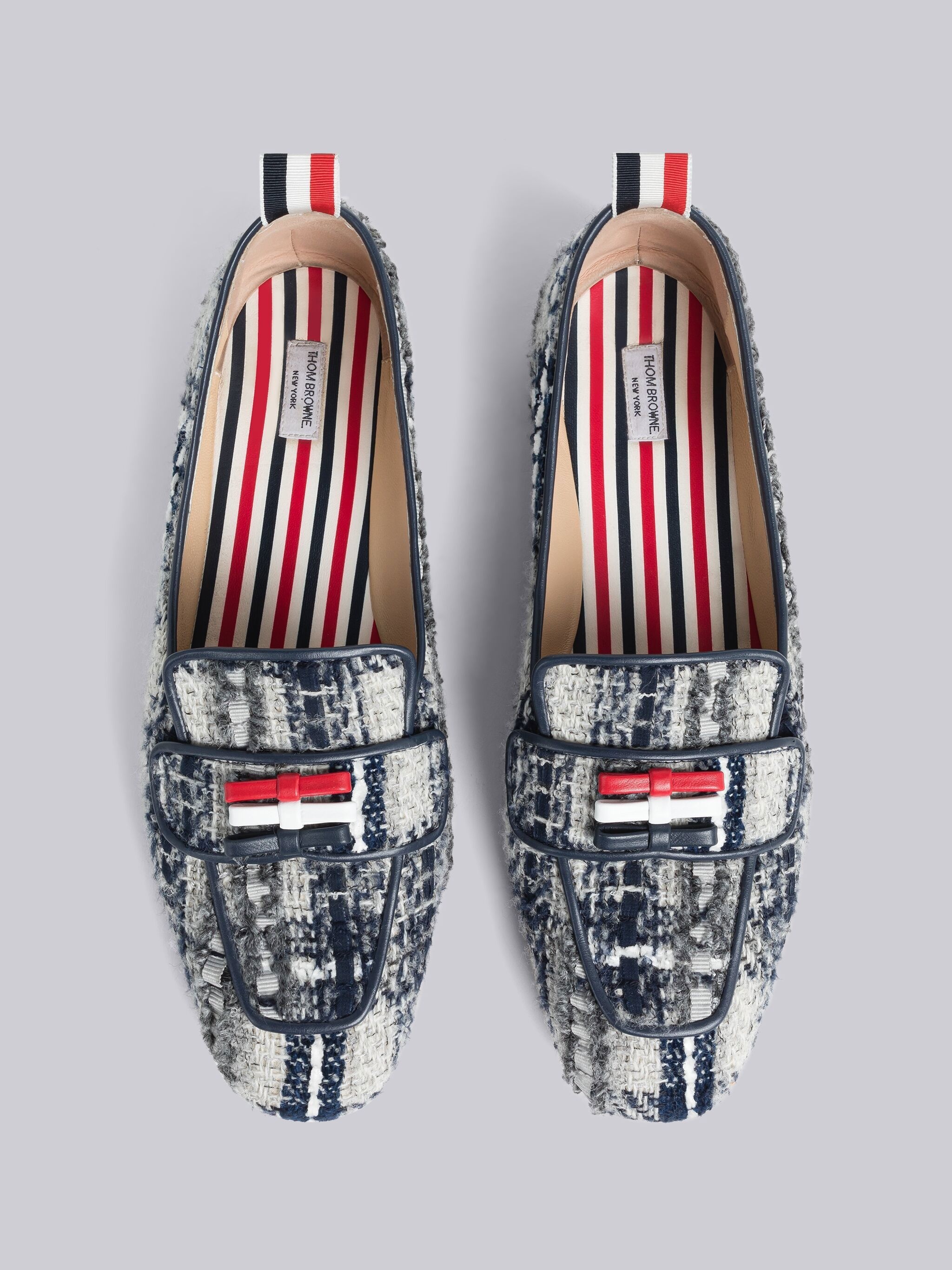Tartan Ribbon Tweed 3-Bow Loafer - 4