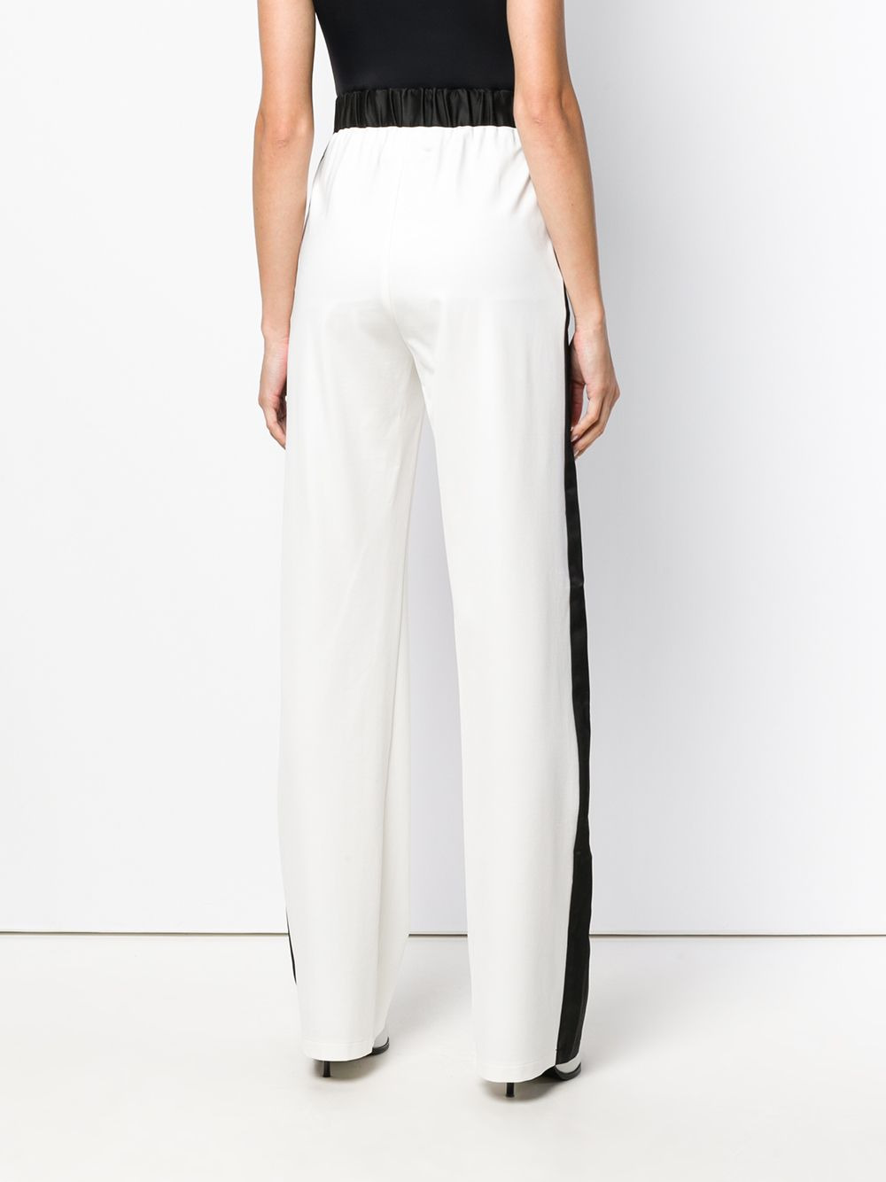 high-waist contrast trousers - 4