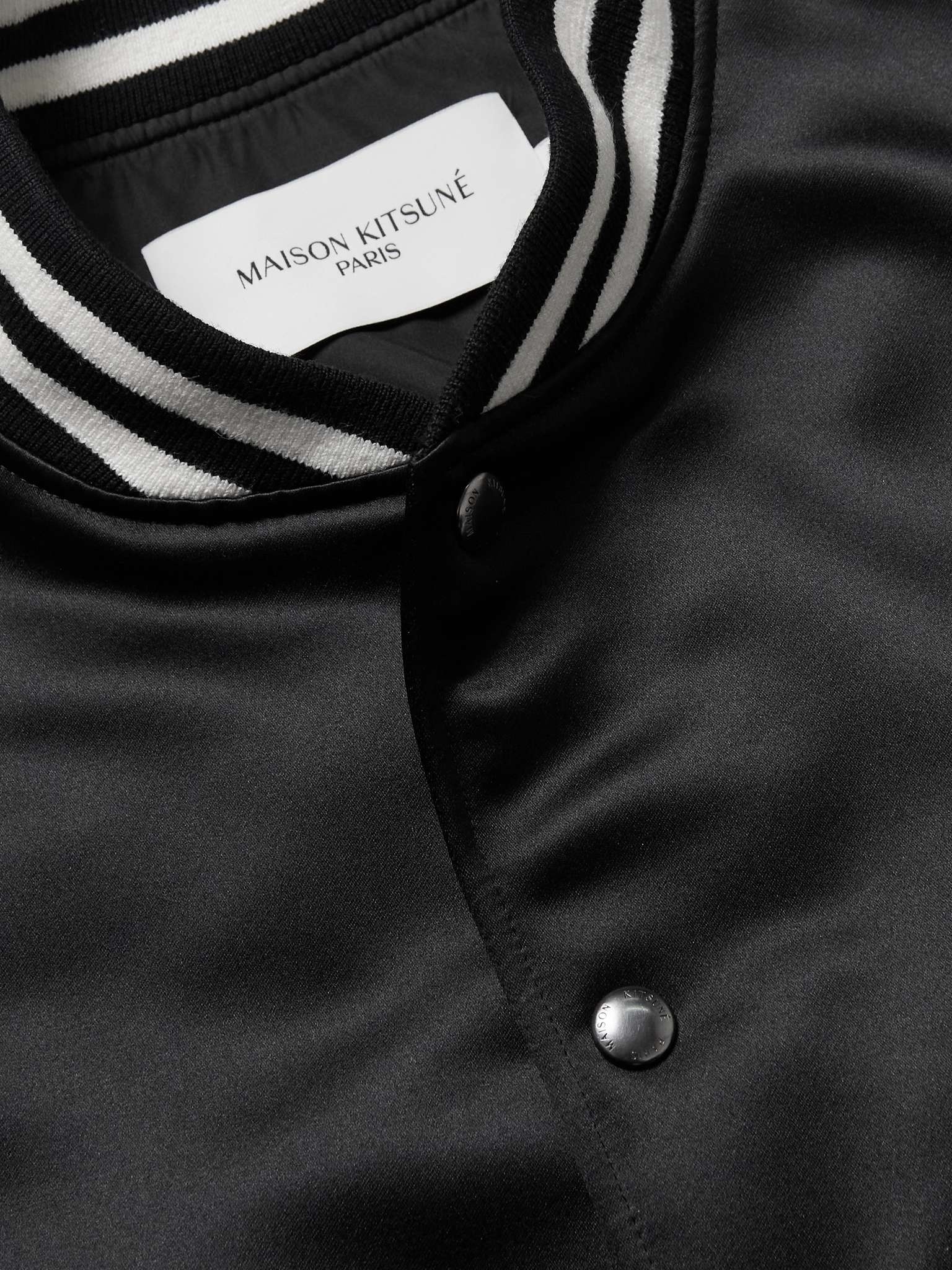 Logo-Appliquéd Satin Bomber Jacket - 5