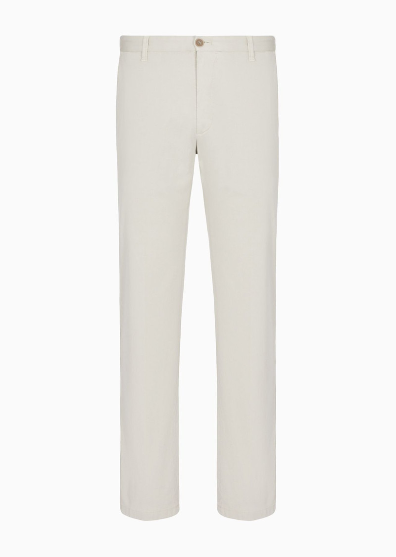 Trousers in stretch-cotton gabardine 1
