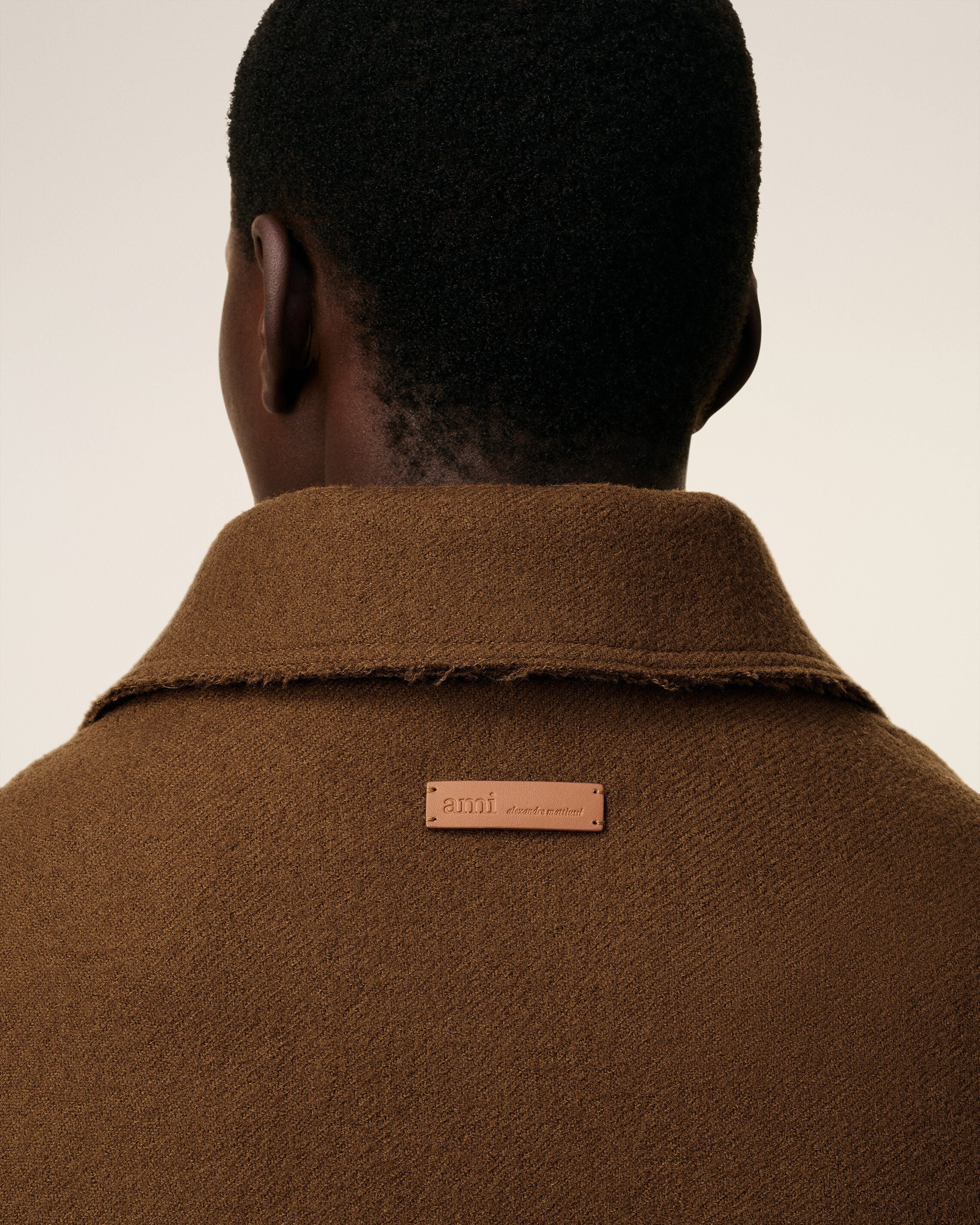BROWN WOOL BUTTONED JACKET - 7