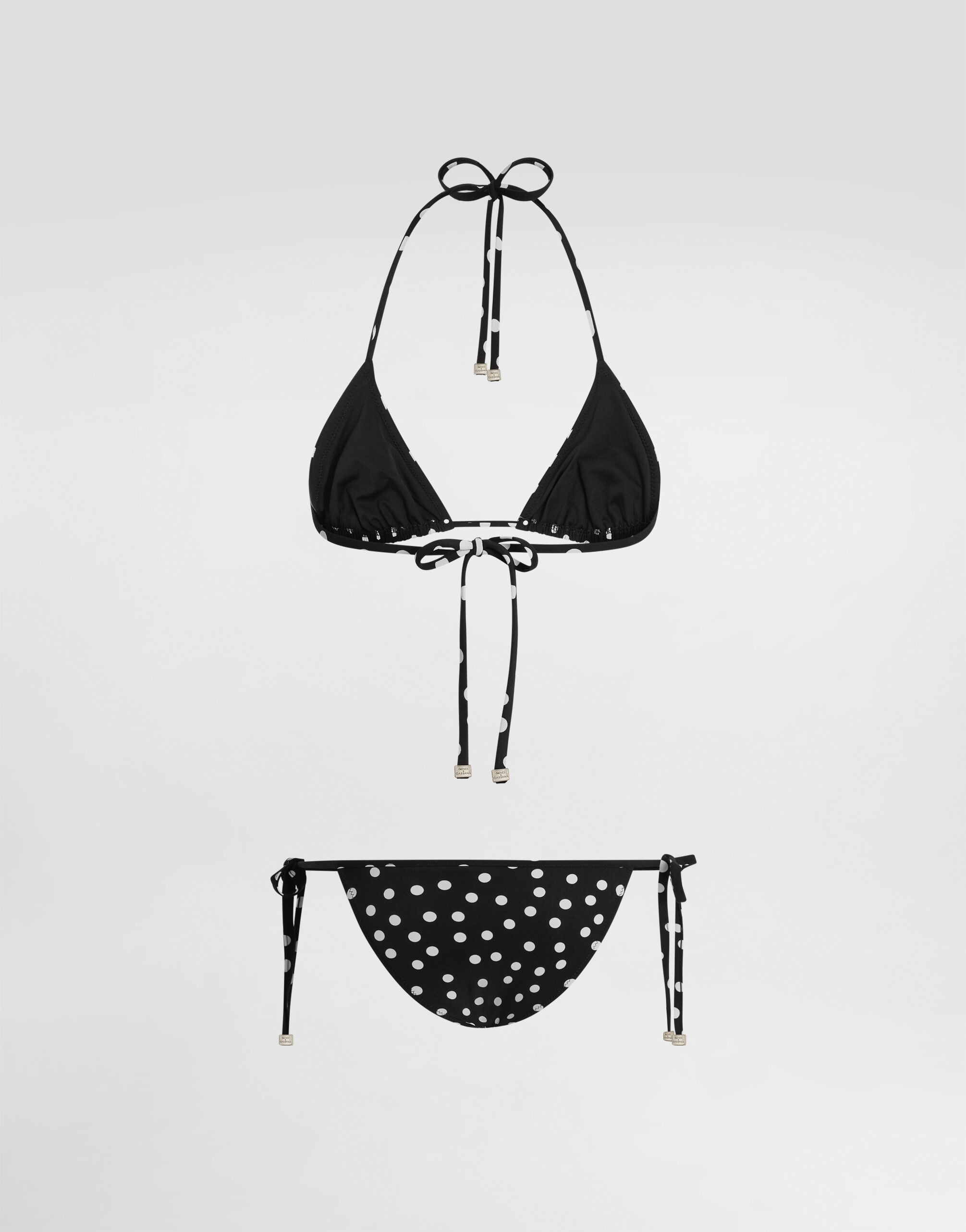 Polka-dot triangle bikini - 3