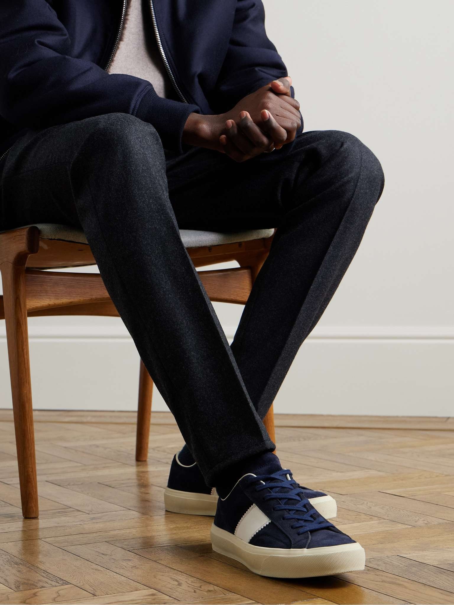Cambridge Leather-Trimmed Suede Sneakers - 2