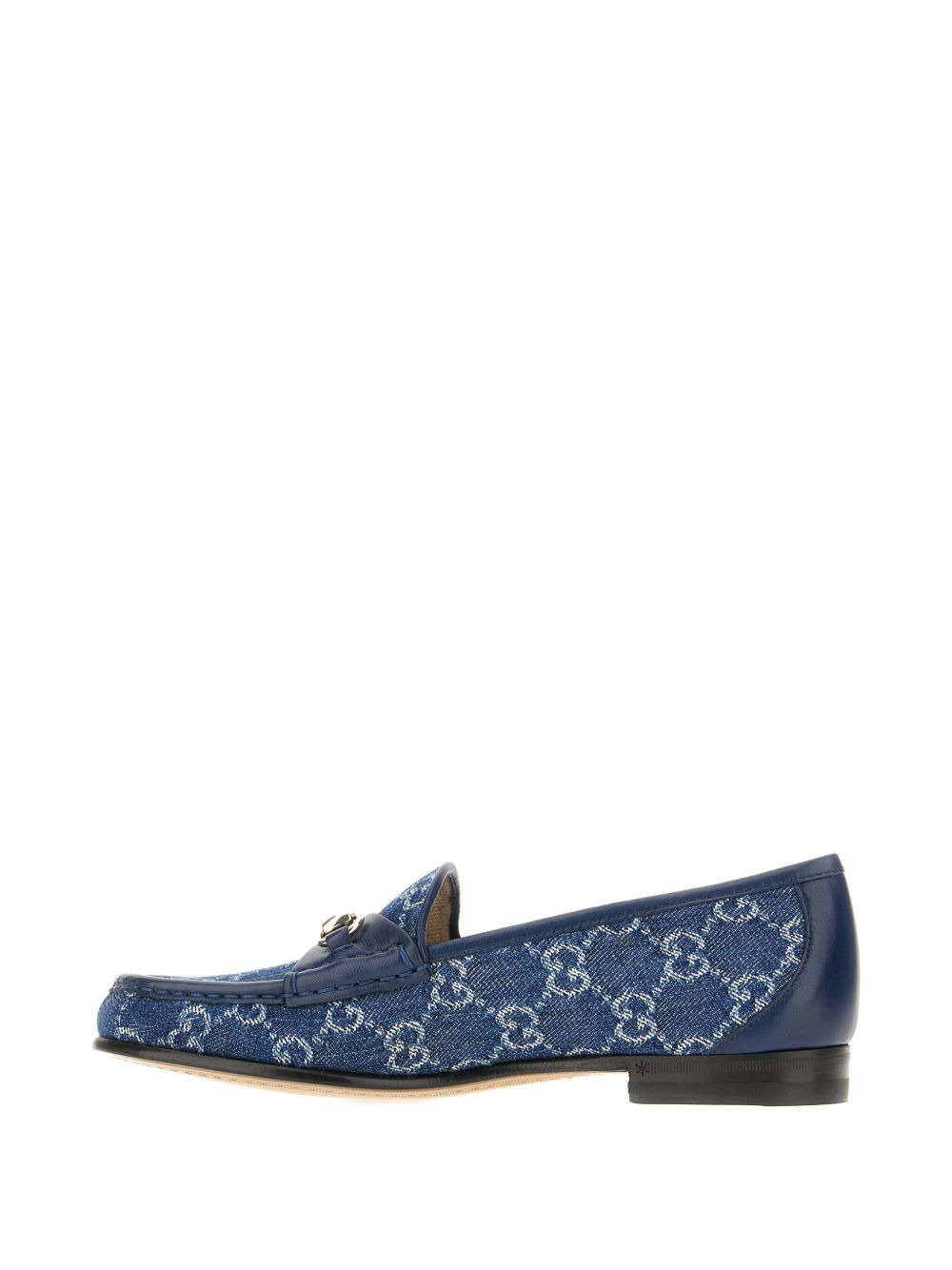 denim monogram loafers - 3