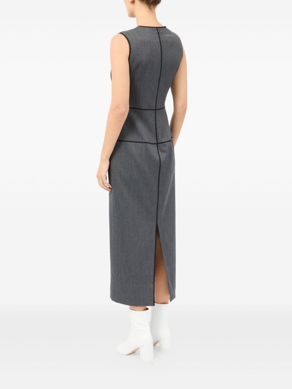 panelled sleeveless dress - 5