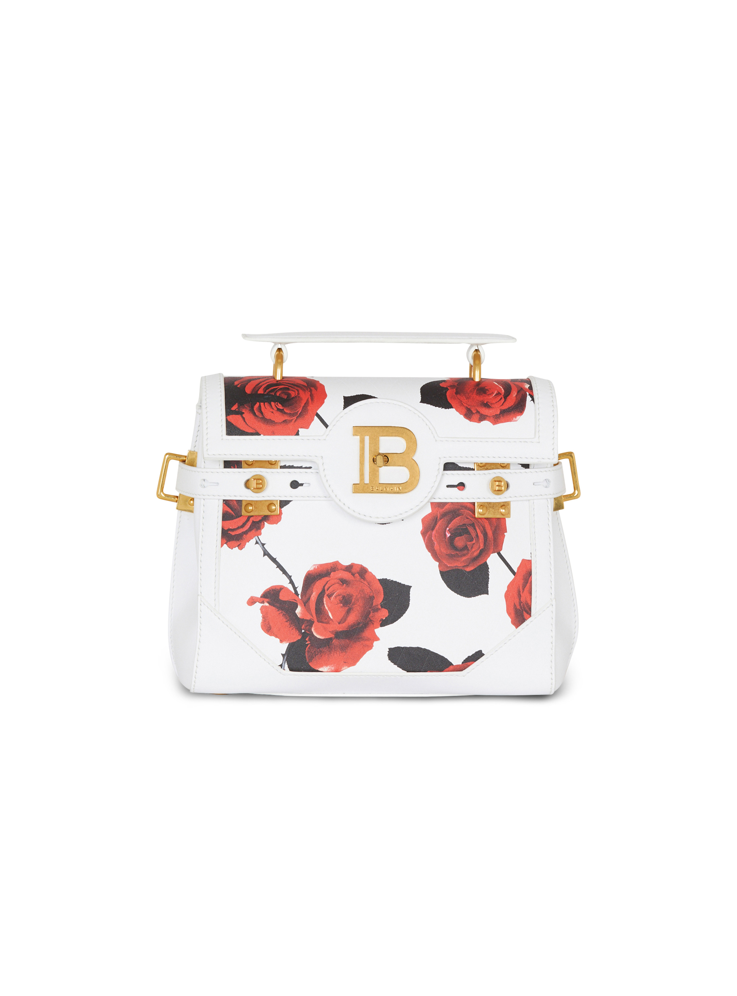 B-Buzz 23 calfskin bag with a Roses print and embossed Grid motif - 1