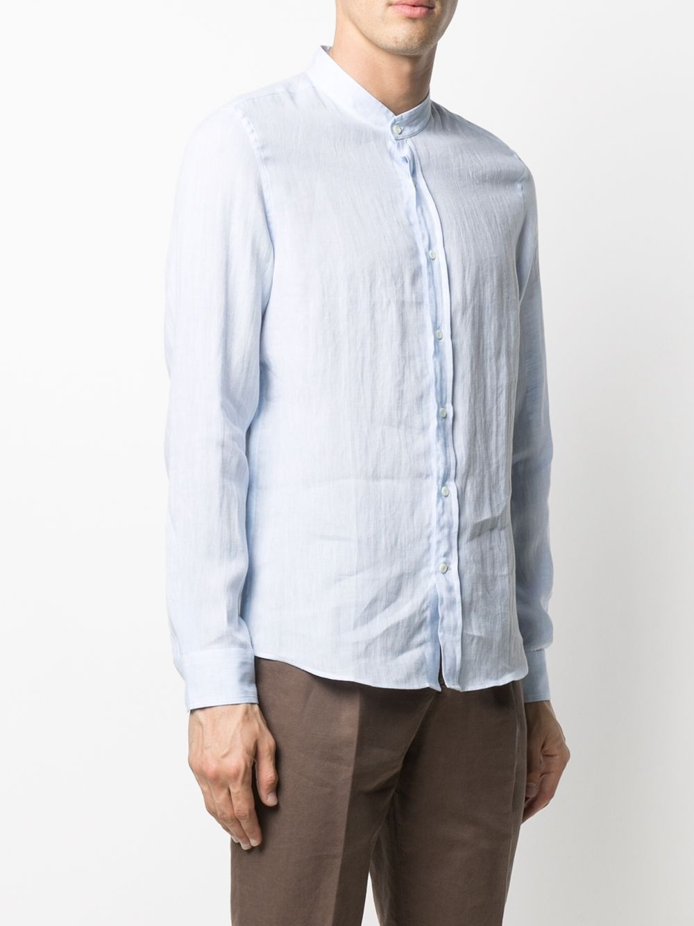 band collar shirt - 3