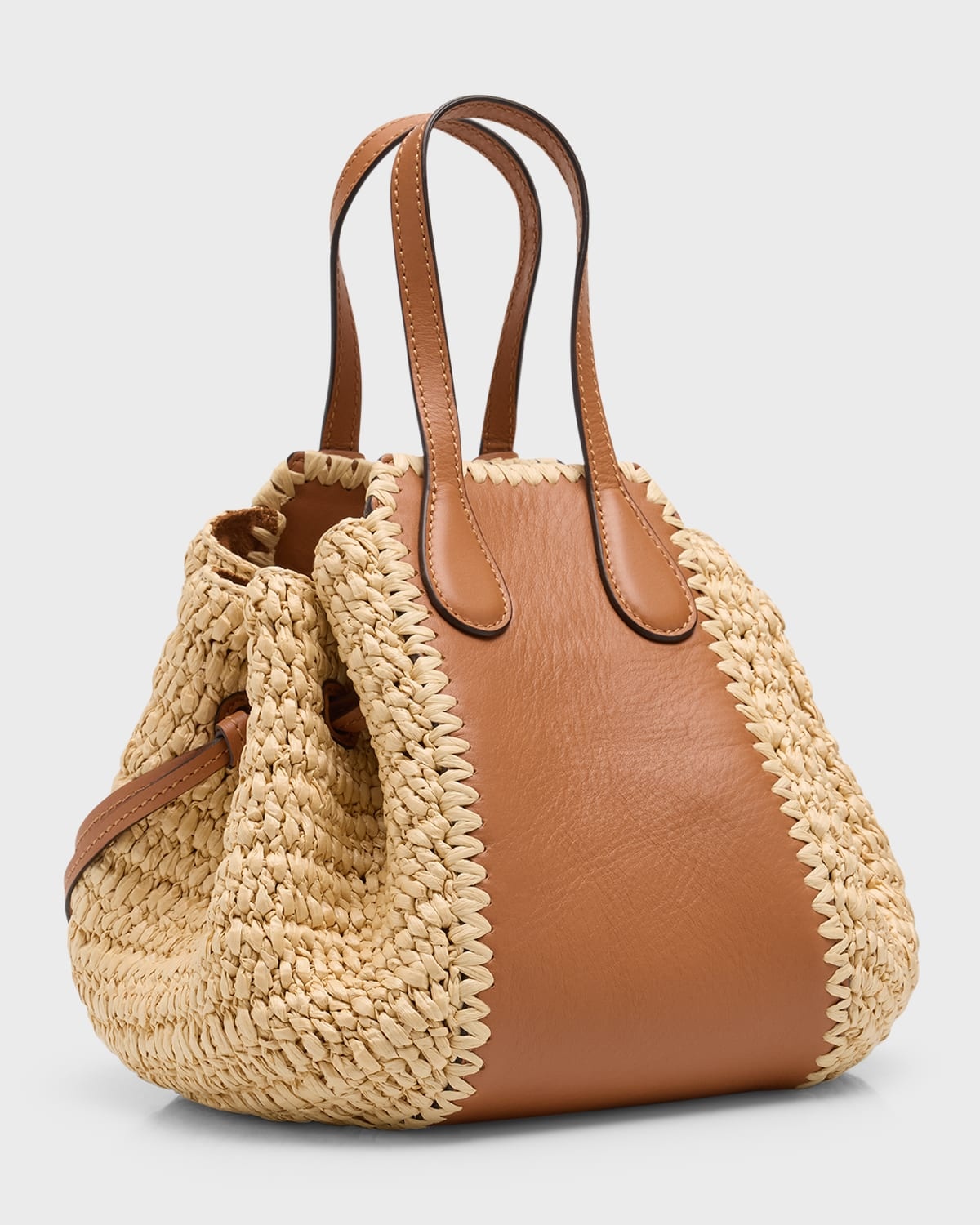 Gio Raffia Drawstring Crossbody Bag - 6