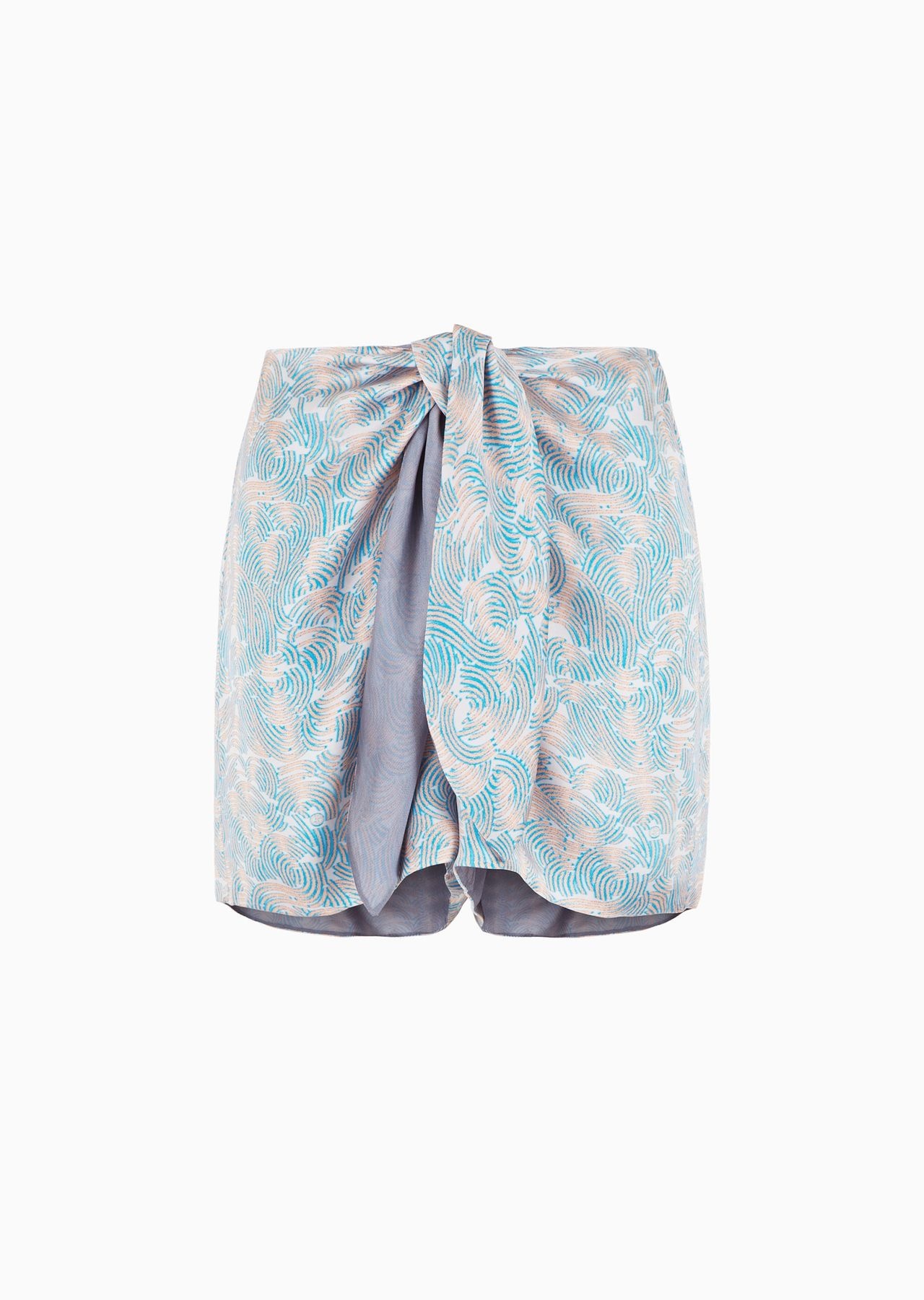 Printed silk shorts - 1