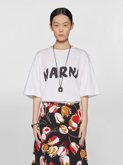 Marni MARNI LETTERING PRINT COTTON JERSEY HALF-SLEEVED T-SHIRT outlook