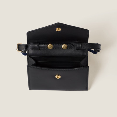 Miu Miu Leather wallet with leather and cord shoulder strap outlook
