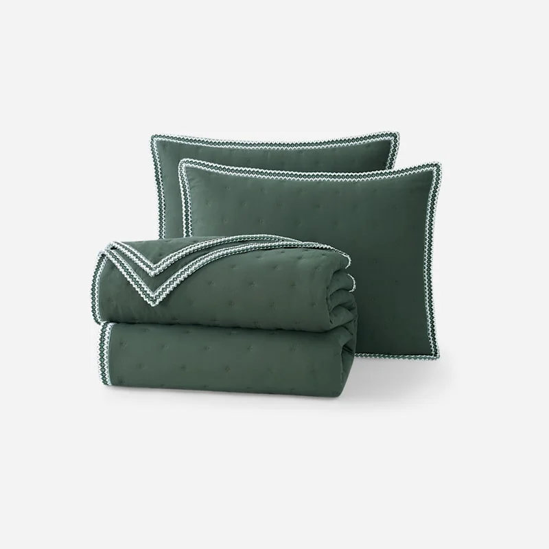 Devon UGG®braid Quilt Set King Polyester Bedding in Arugula - 1