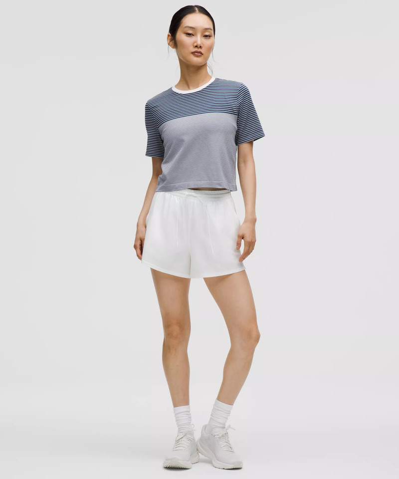 lululemon Seamless Classic-Fit Mariner Stripe Cropped T-Shirt outlook