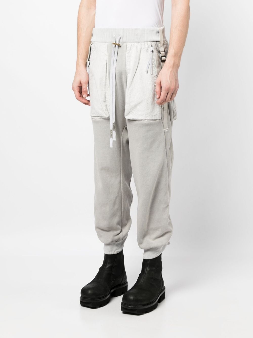 tapered cotton track pants - 3