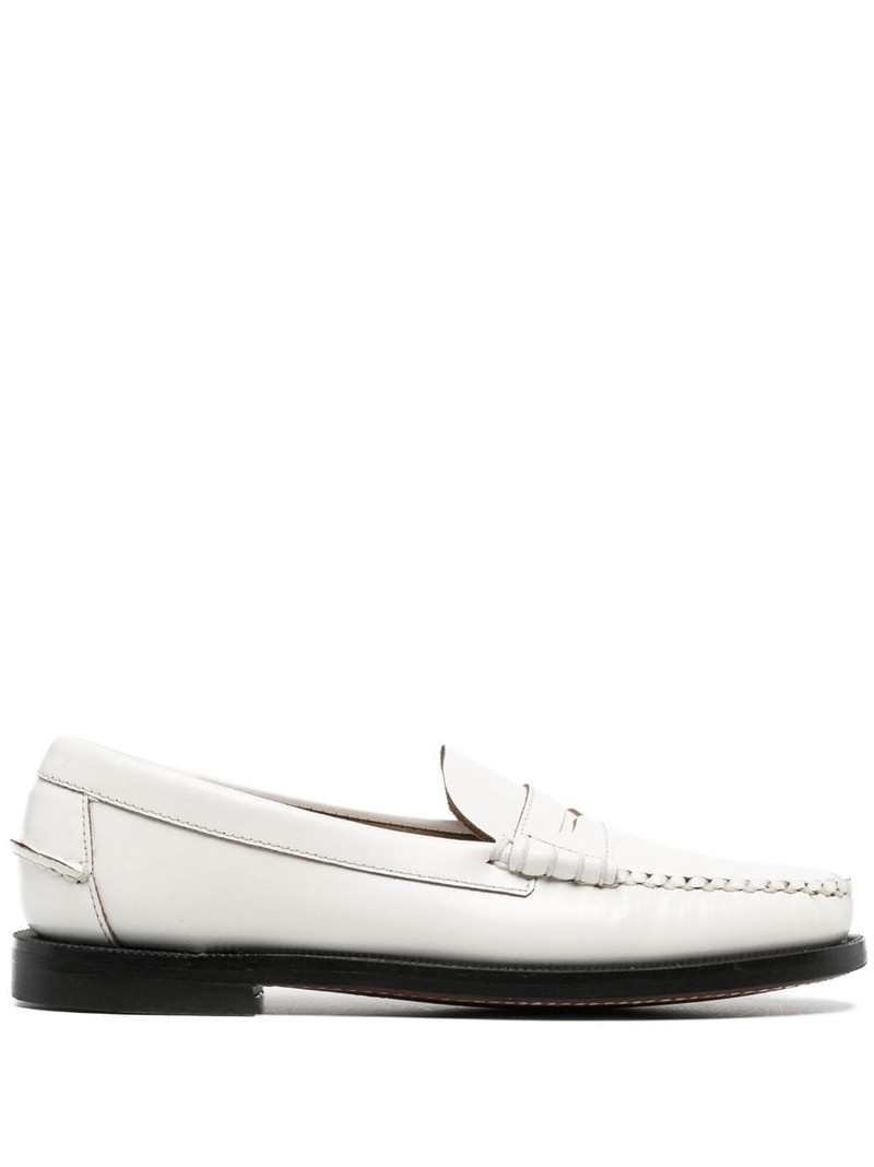 Dan penny-slot flat leather loafers 1