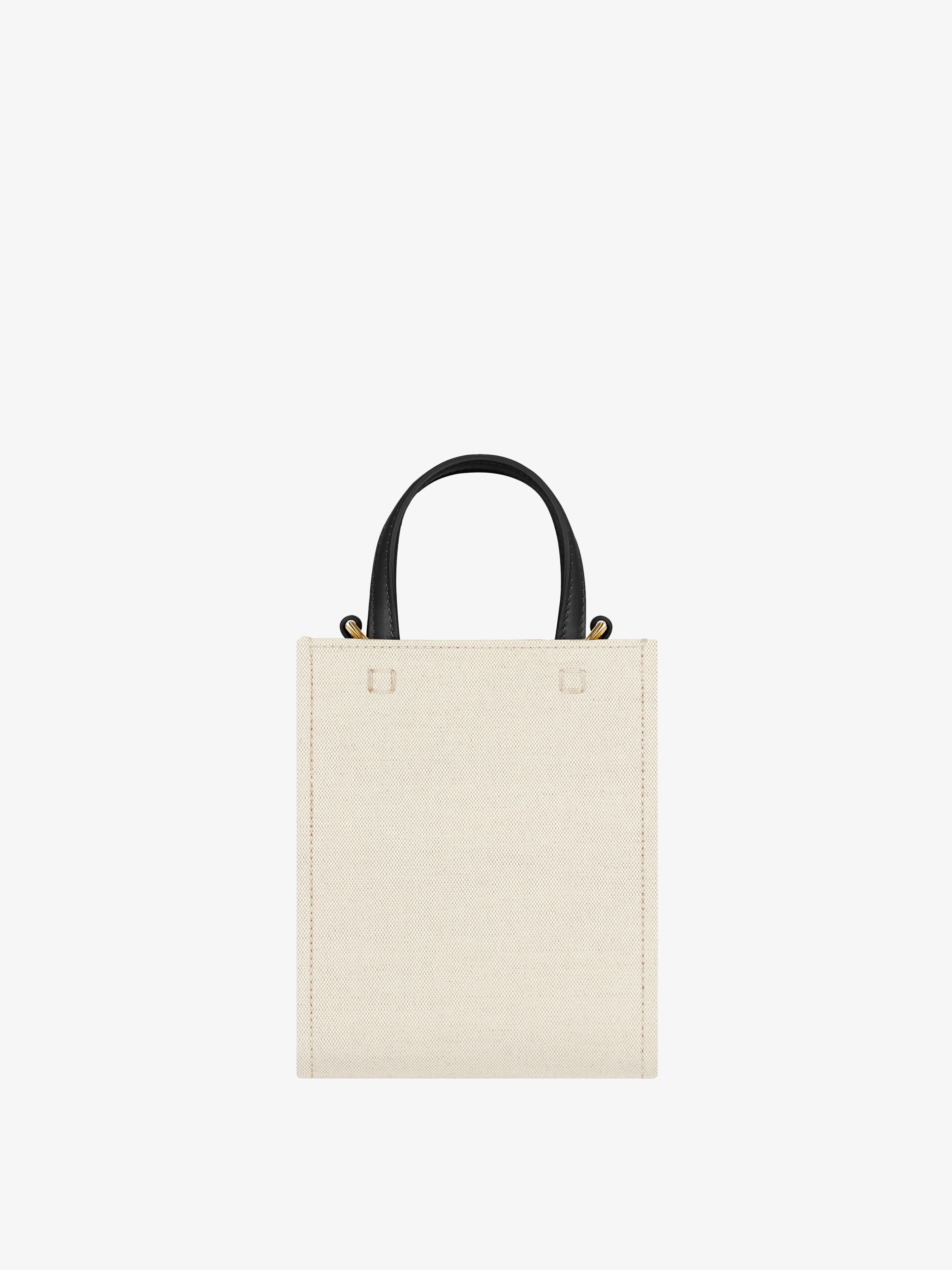 MINI G-TOTE SHOPPING BAG IN WASHED CANVAS - 4